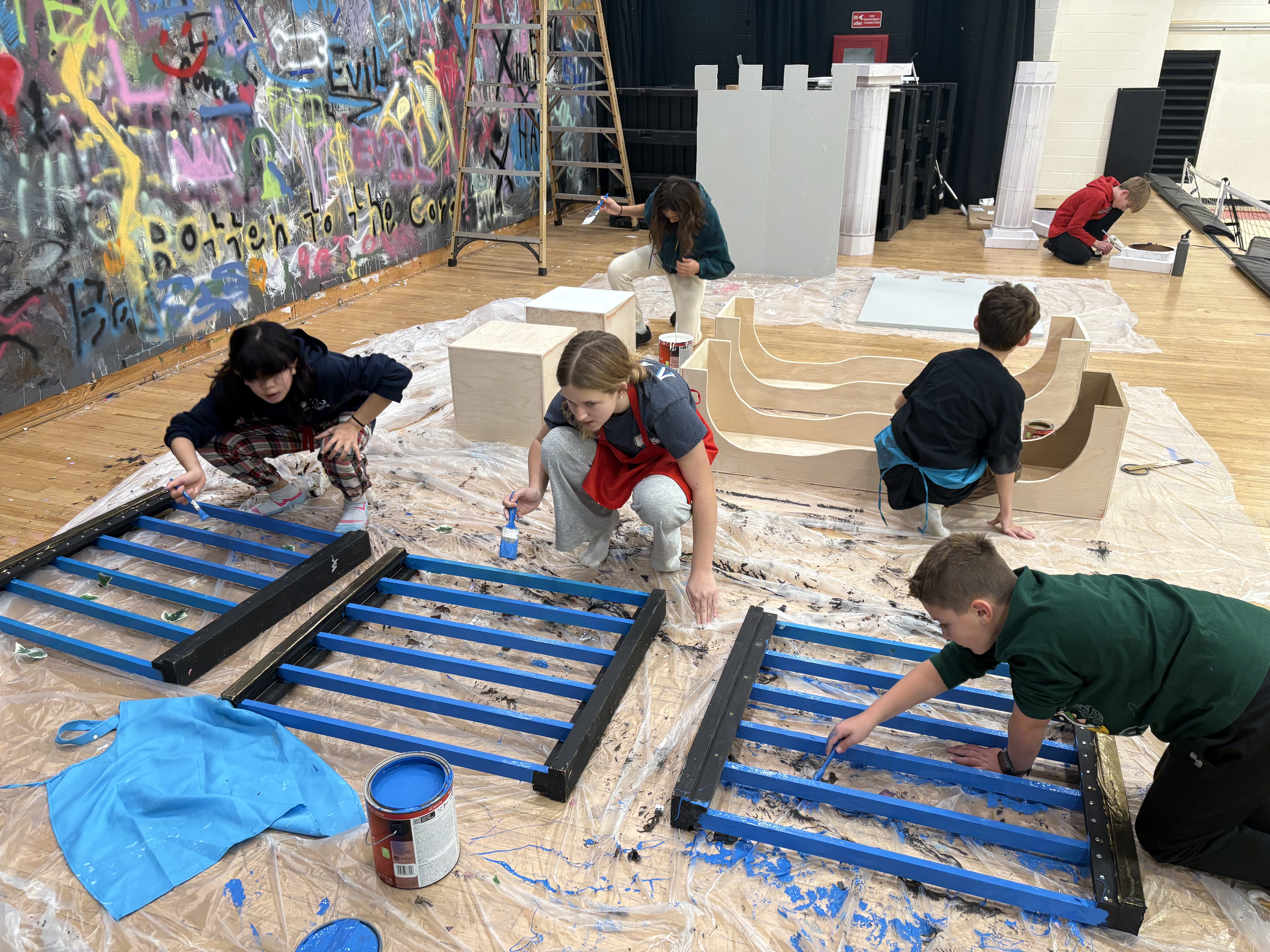 Picture of the set being built