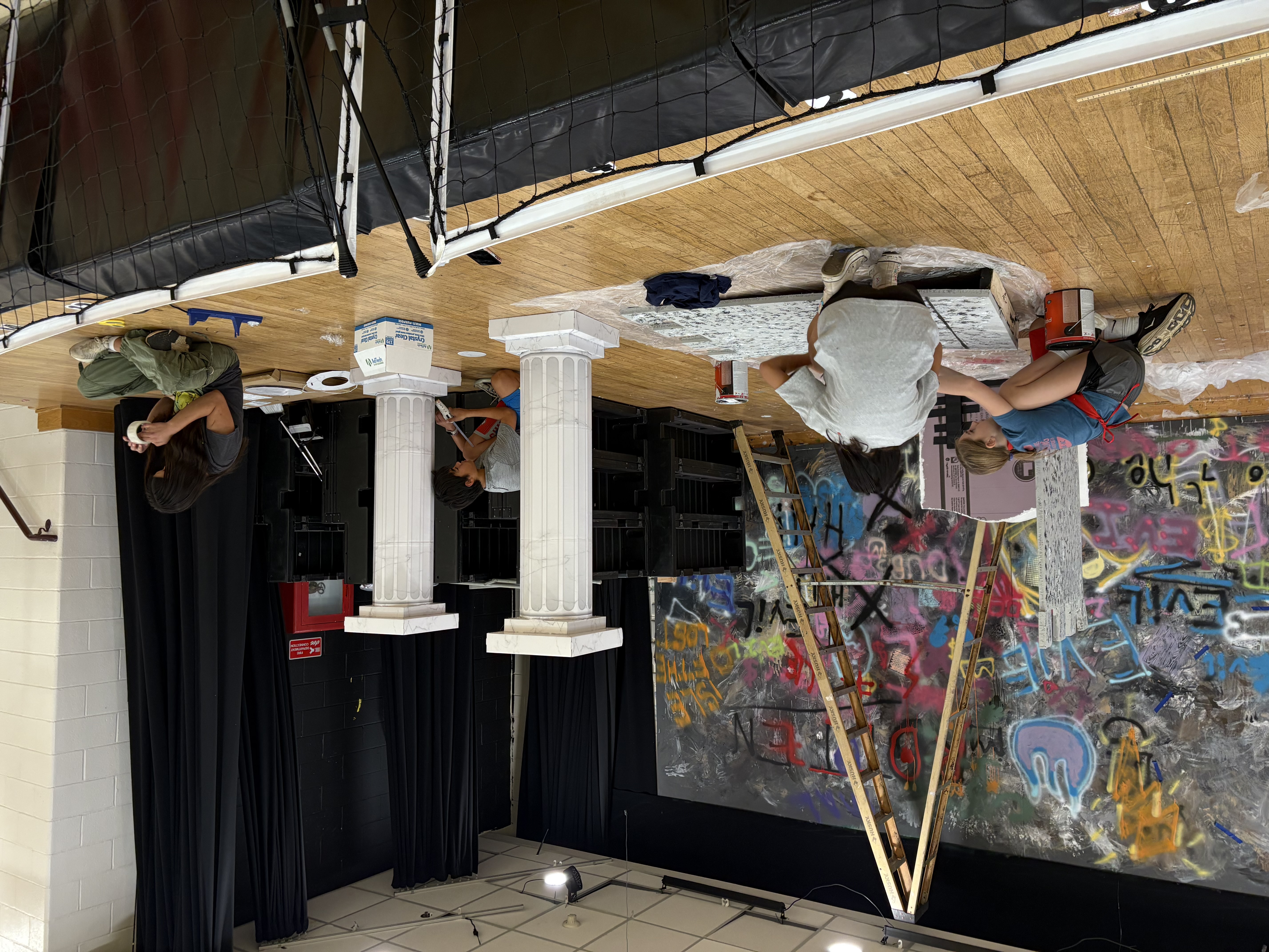 Picture of the set being built